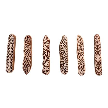 Set of 6 Piece New Mix Wooden Printing Block